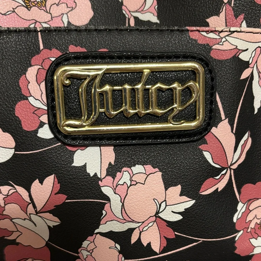 Juicy Couture Floral Black and Pink Backpack - Picture 2 of 14